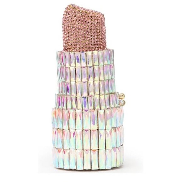 Sparkling Bling Things Handbags - NWT Sparkling Swarovski Bling Crystal Rhinestone Lipstick Purse Clutch B…